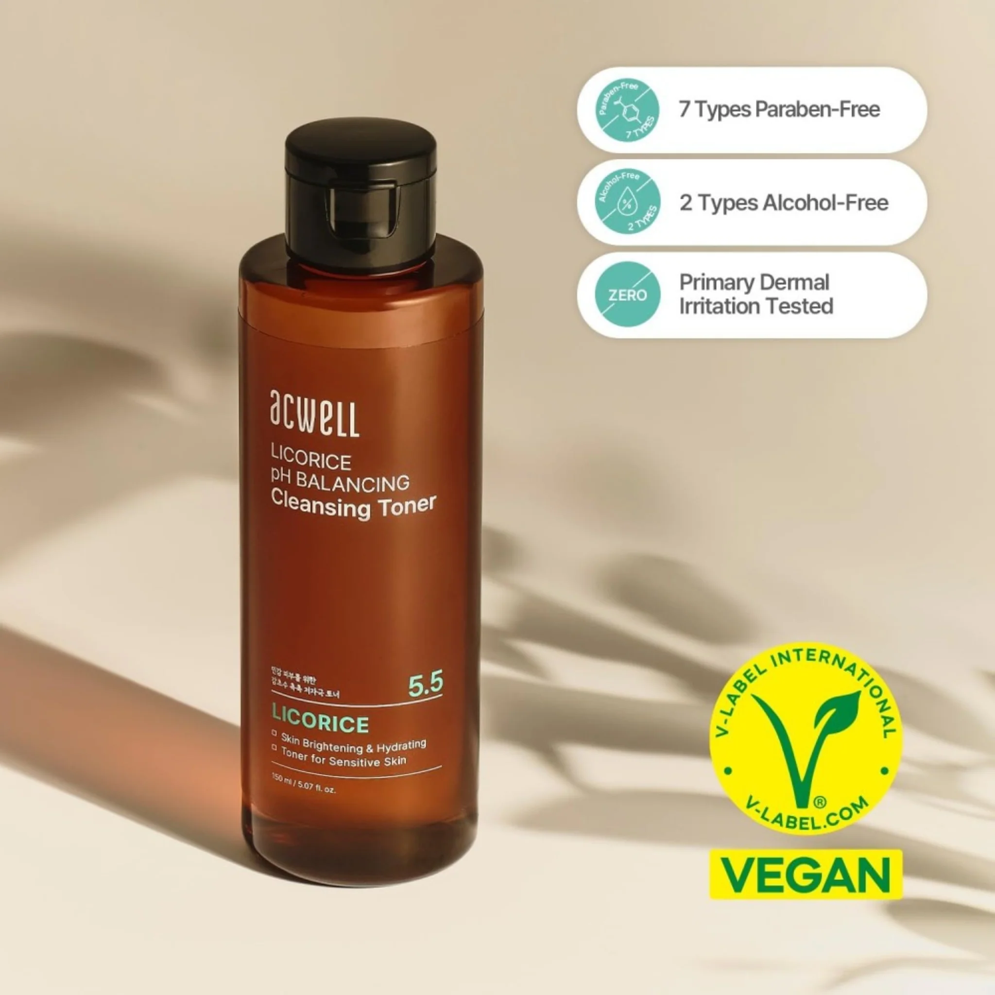 ACWELL Licorice pH Balancing Cleansing Toner 150ml - Image 2