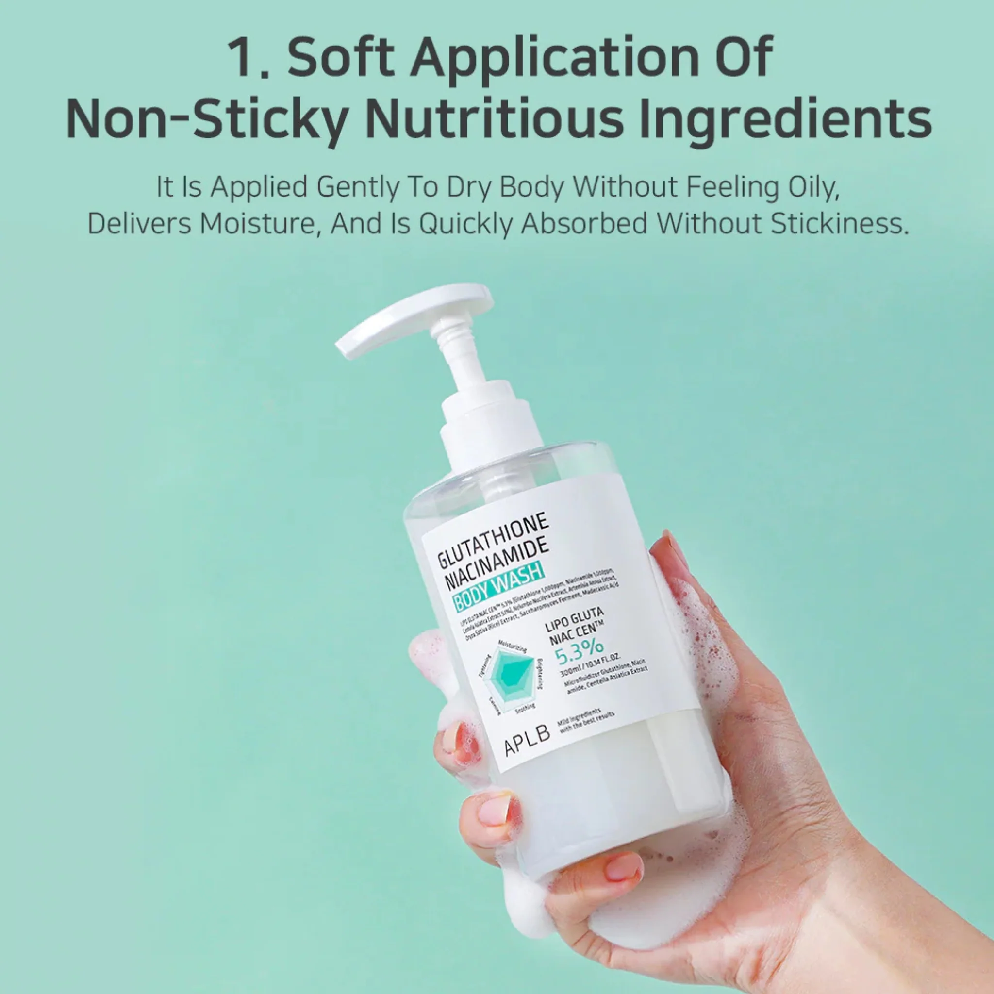 APLB Glutathione Niacinamide Body Wash 300ml - Image 3