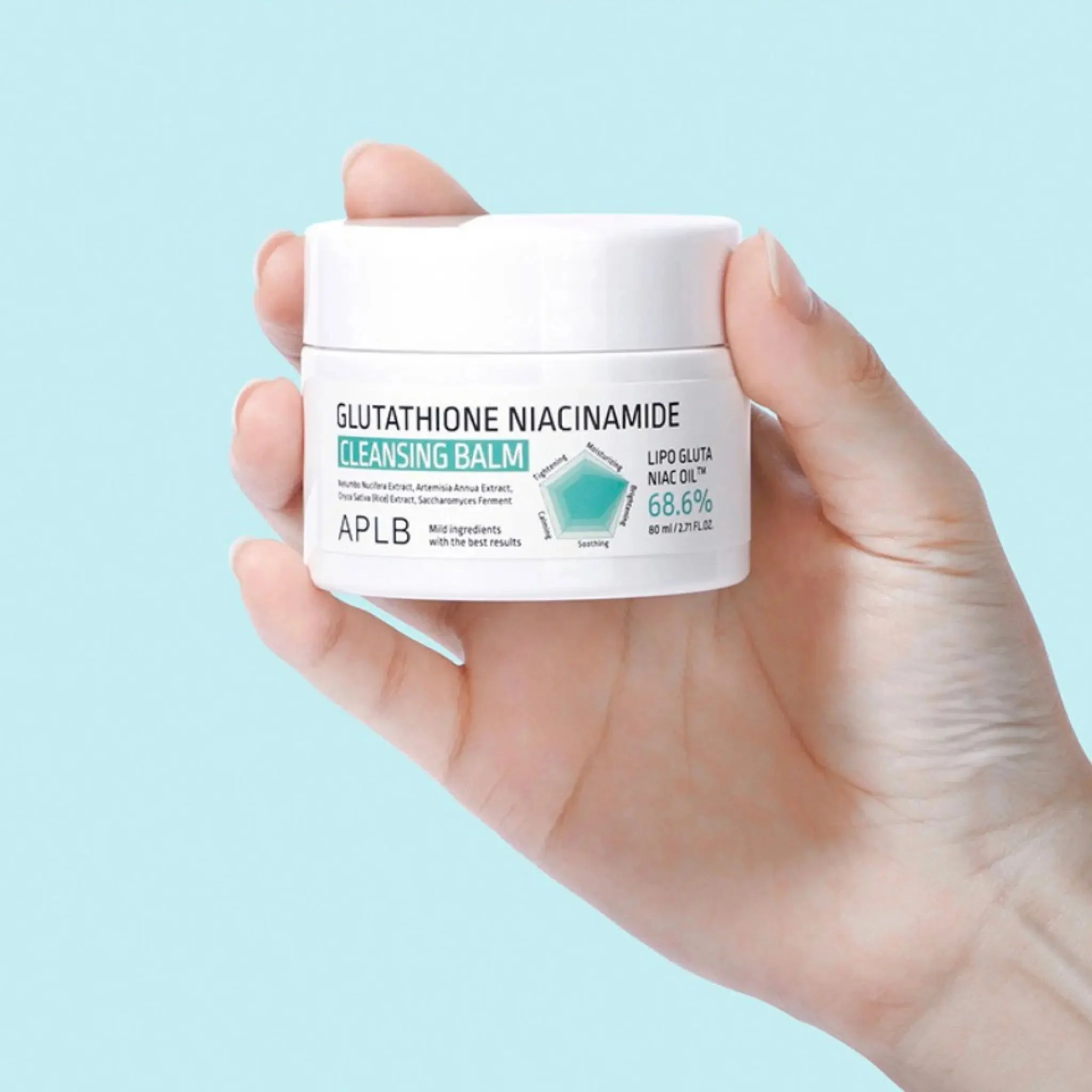 APLB Glutathione Niacinamide Cleansing Balm 80ml - Image 3