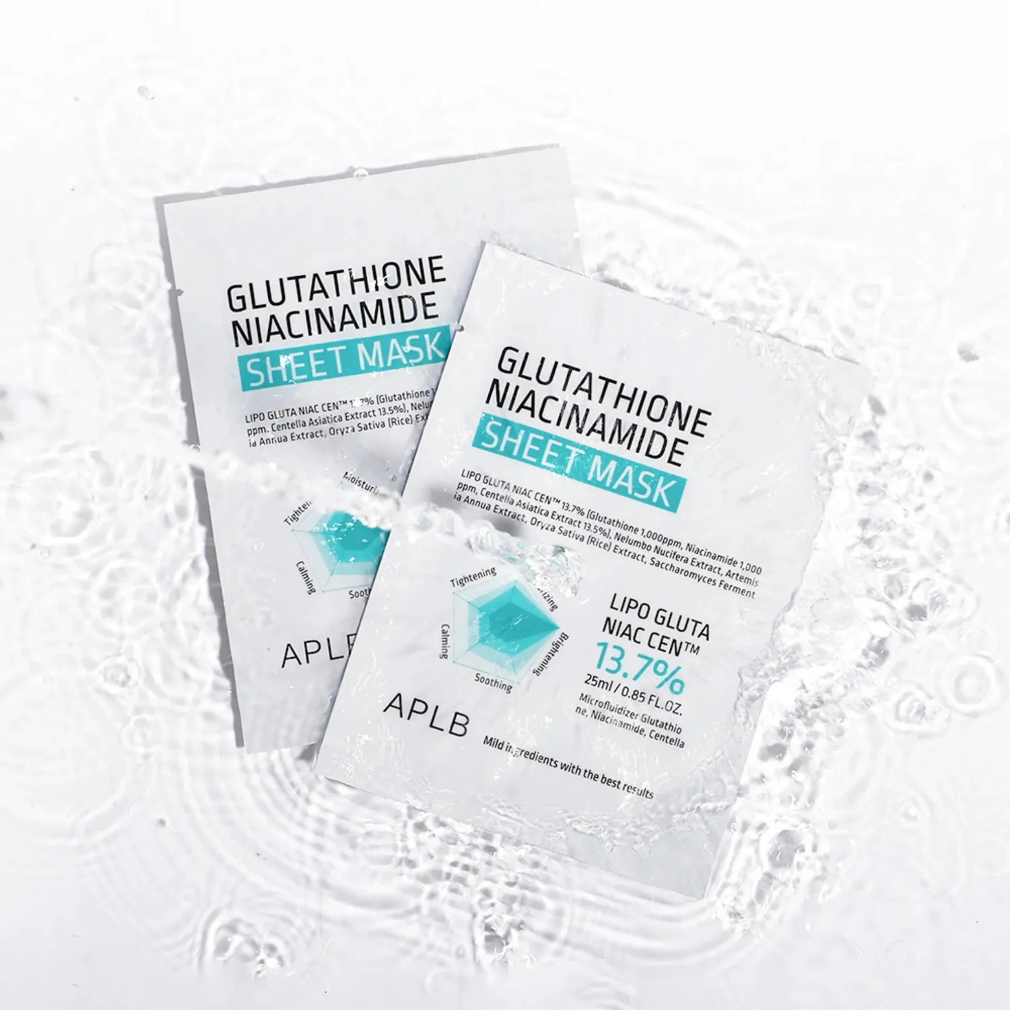APLB Glutathione Niacinamide Sheet Mask (1pc / 10pcs) - Image 3
