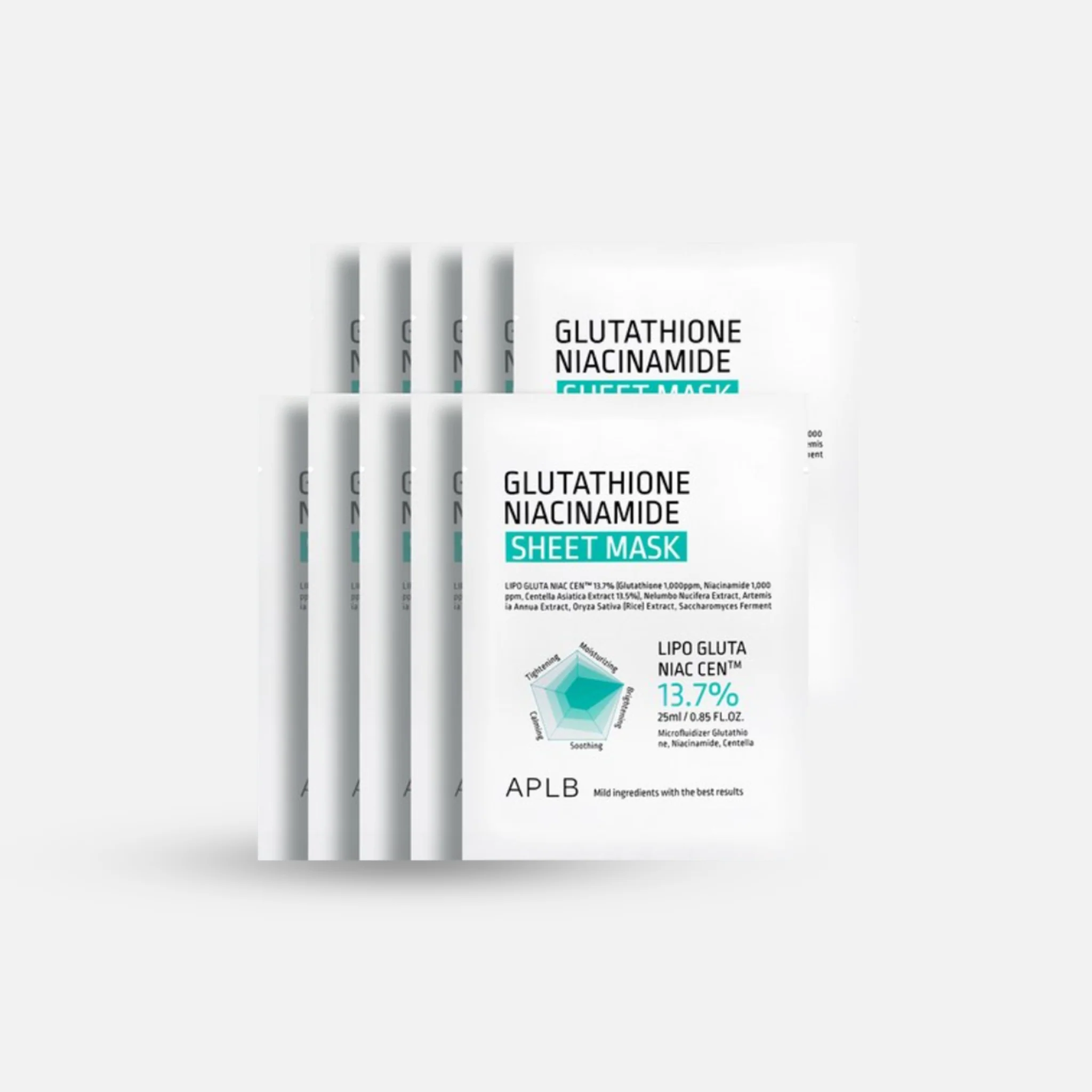 APLB Glutathione Niacinamide Sheet Mask (1pc / 10pcs) - Image 5