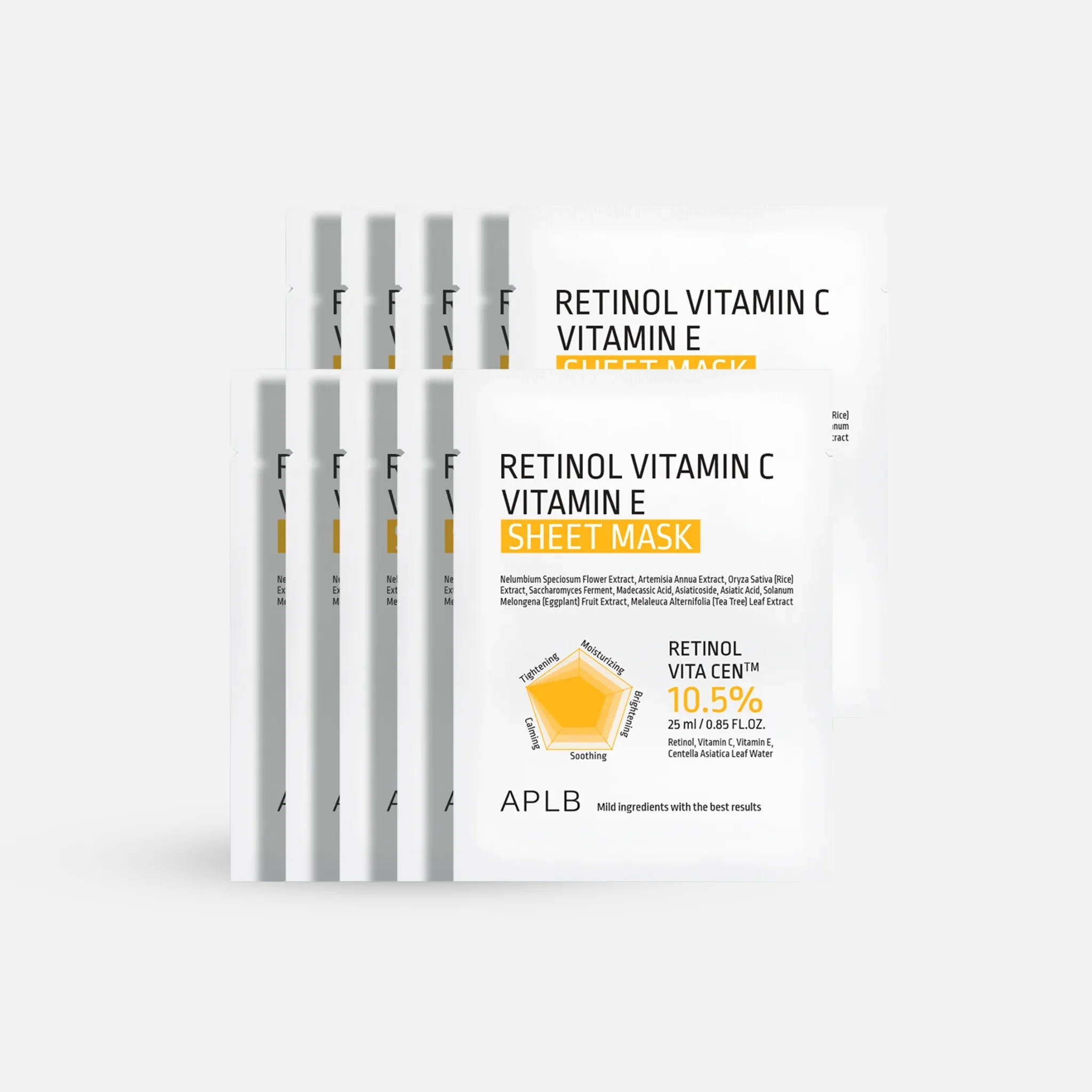 APLB Retinol Vitamin C Vitamin E Sheet Mask (1pc / 10pcs) - Image 6