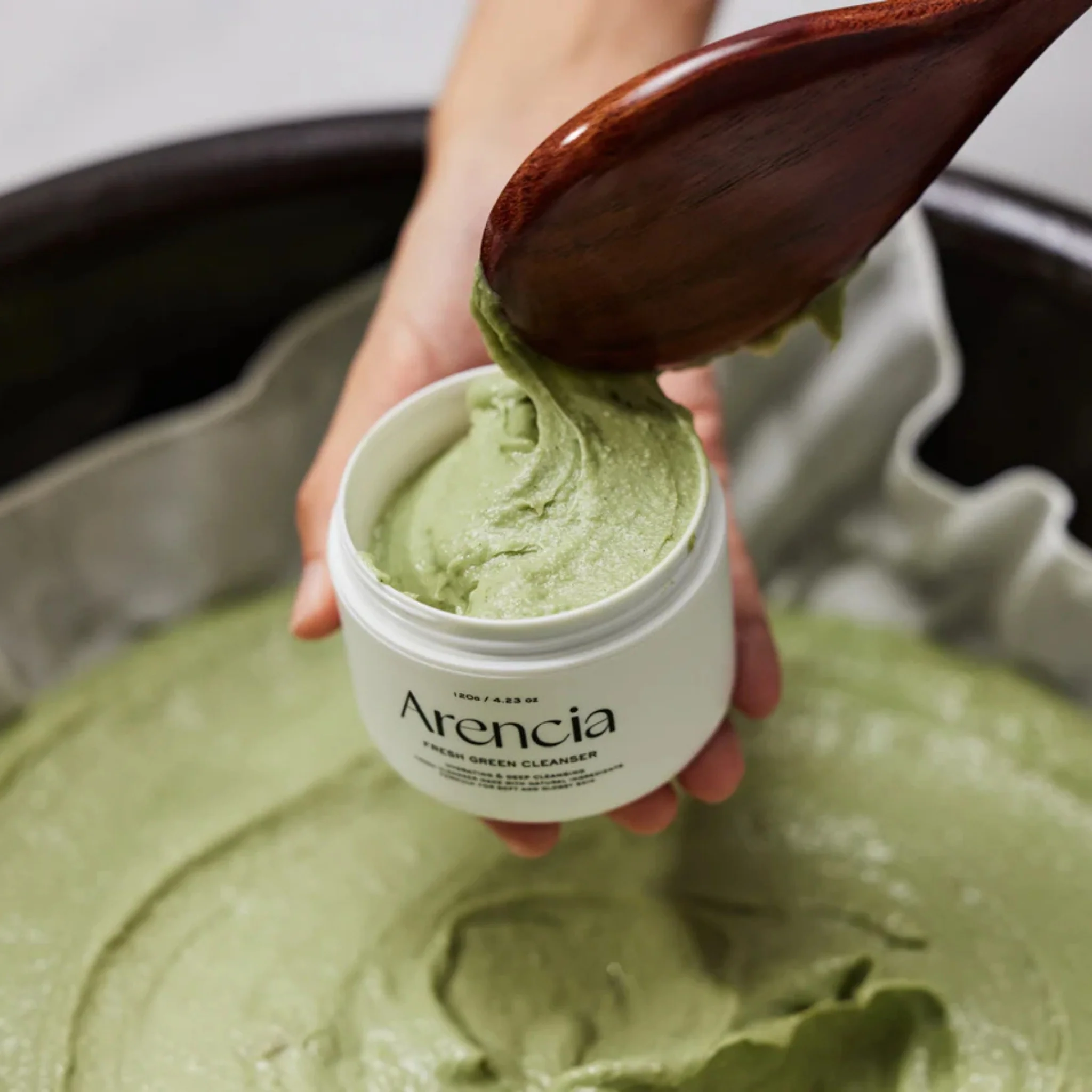 ARENCIA Fresh Green Rice Mochi Cleanser (120g) - Image 3
