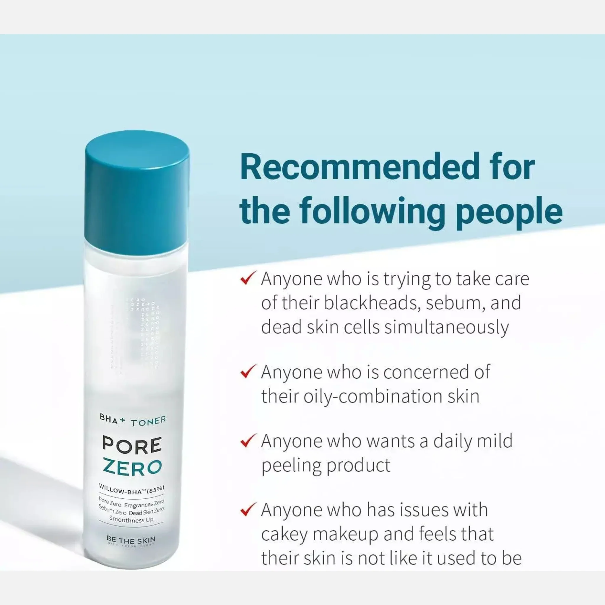 BE THE SKIN BHA+ PORE ZERO Toner 150ml - Image 4