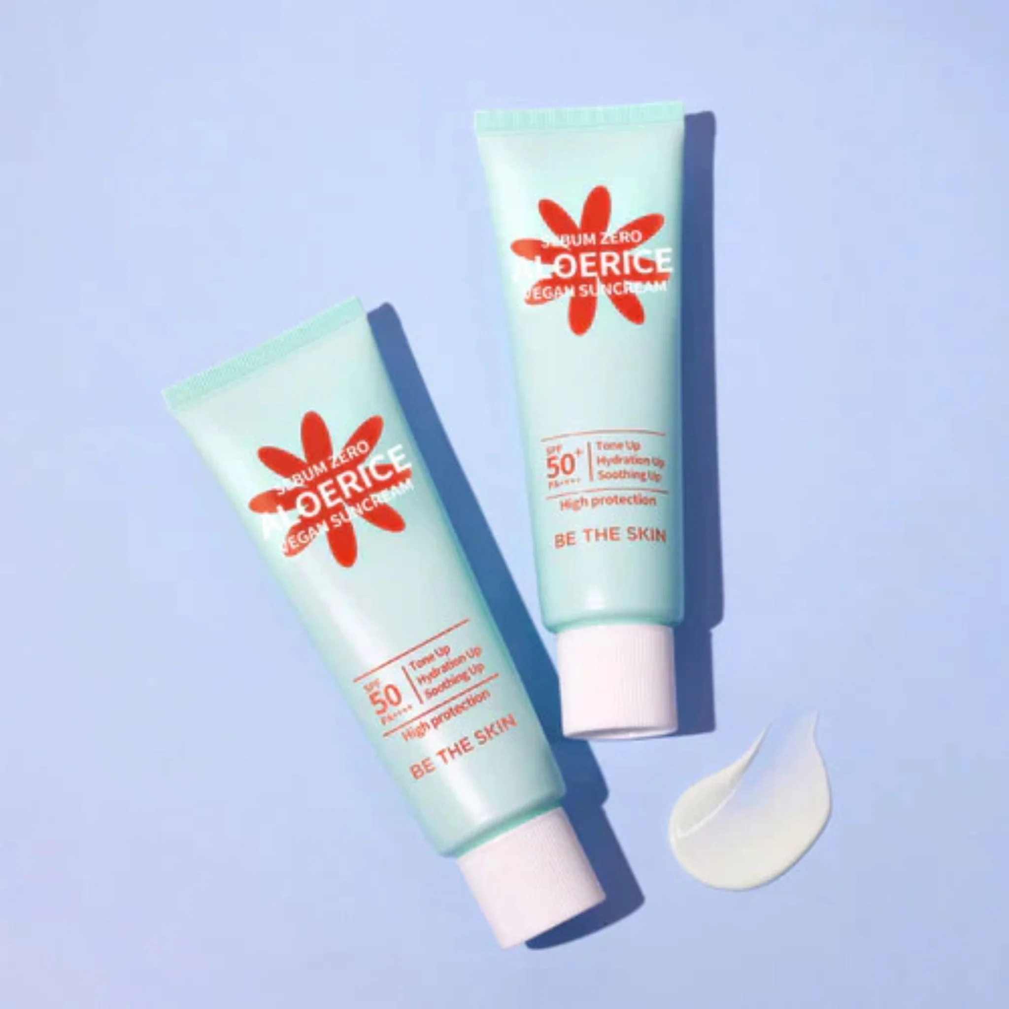 BE THE SKIN Sebum Zero Aloerice Vegan Sun Cream SPF50+ PA++++ (50ml) - Image 3