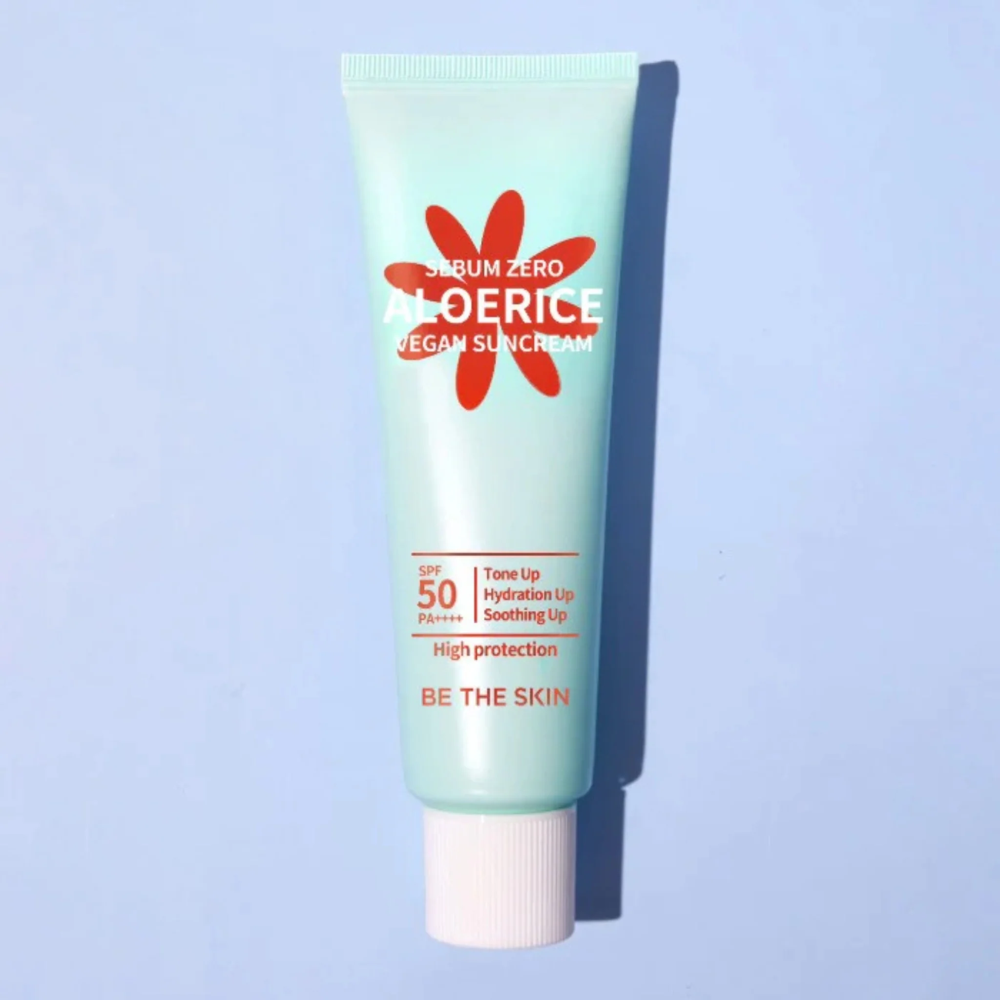 BE THE SKIN Sebum Zero Aloerice Vegan Sun Cream SPF50+ PA++++ (50ml) - Image 4