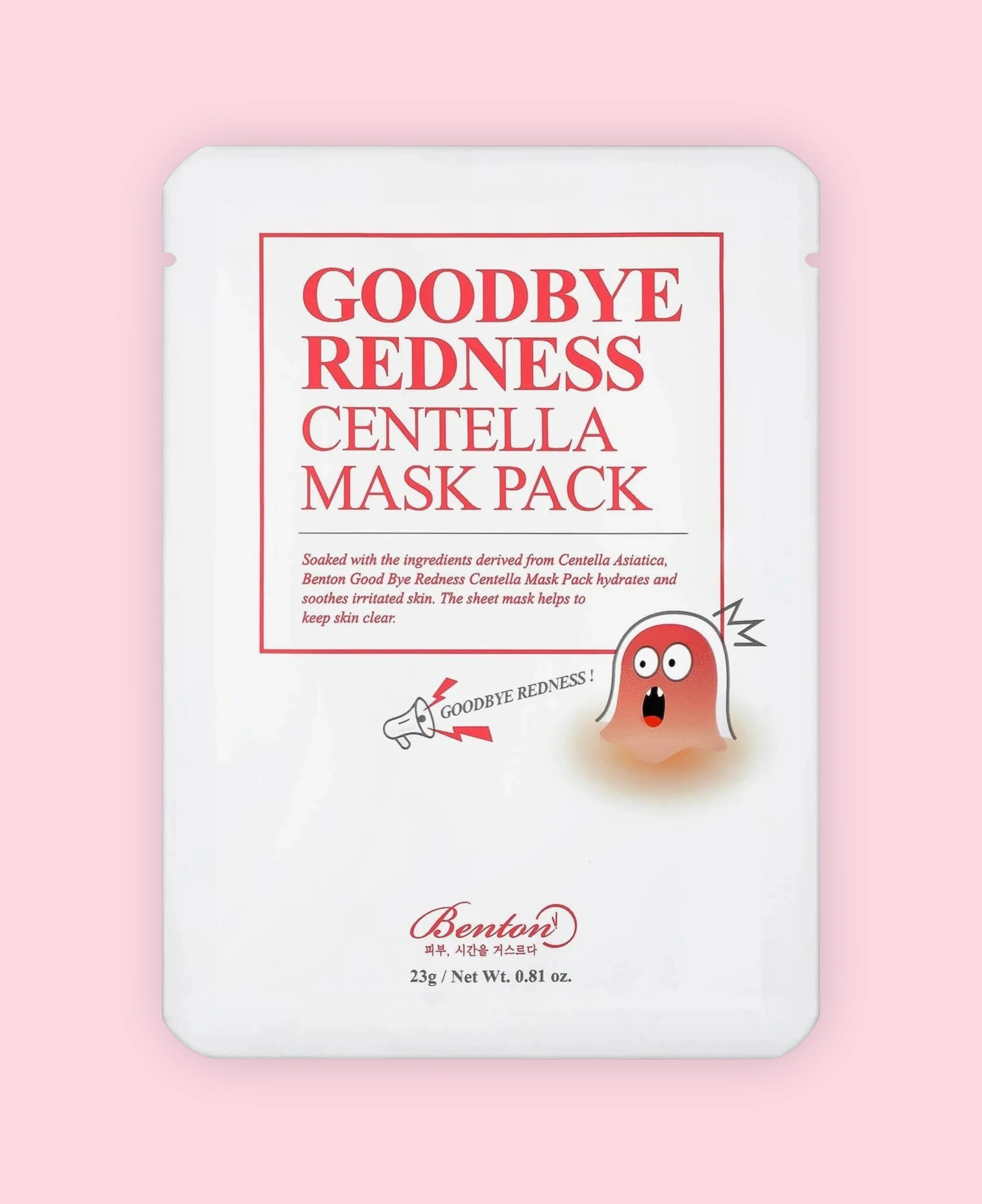 BENTON Goodbye Redness Centella One-Pack Sheet Mask (1 pc / 10 pcs) - Image 5
