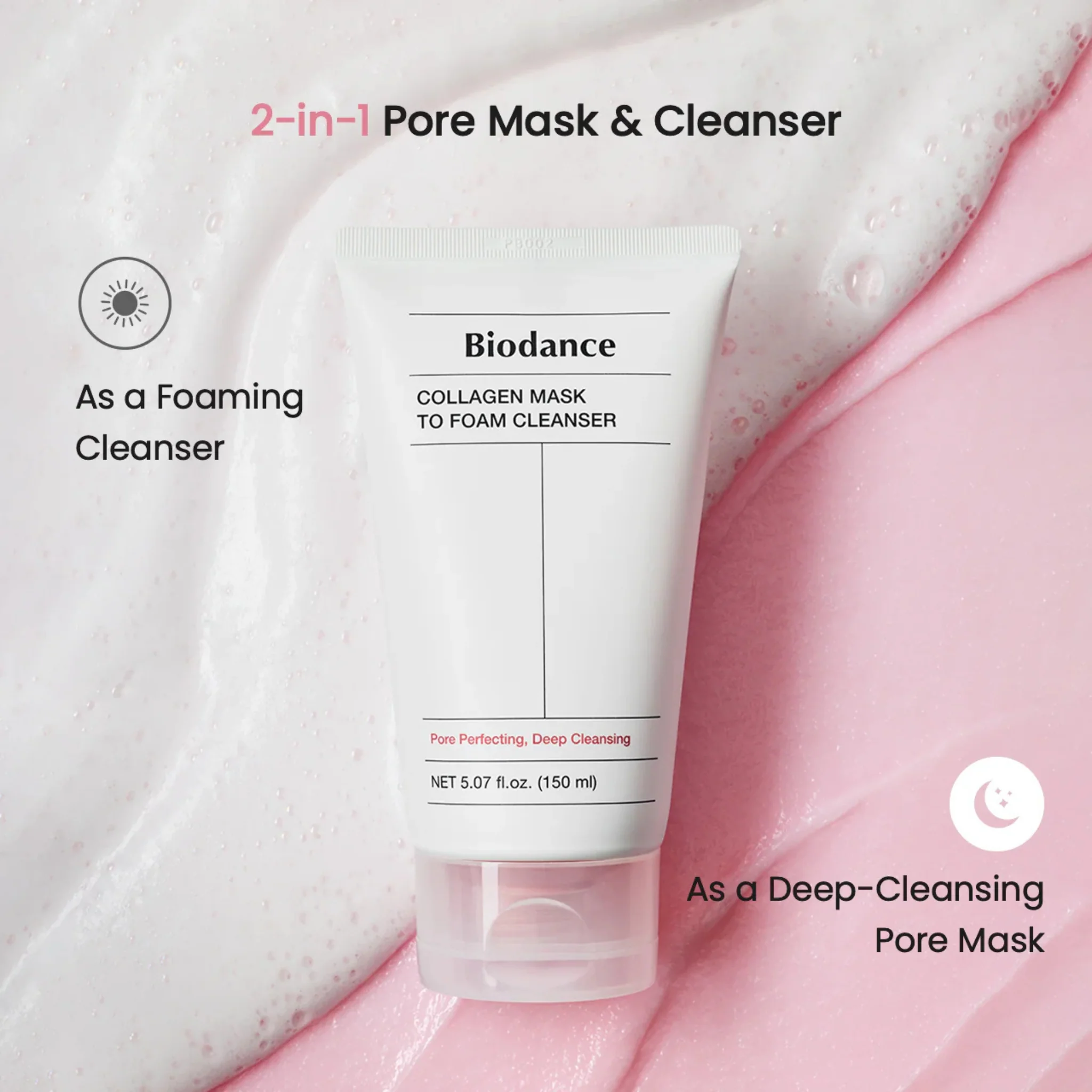 BIODANCE Collagen Mask To Foam Cleanser 150ml - Image 4