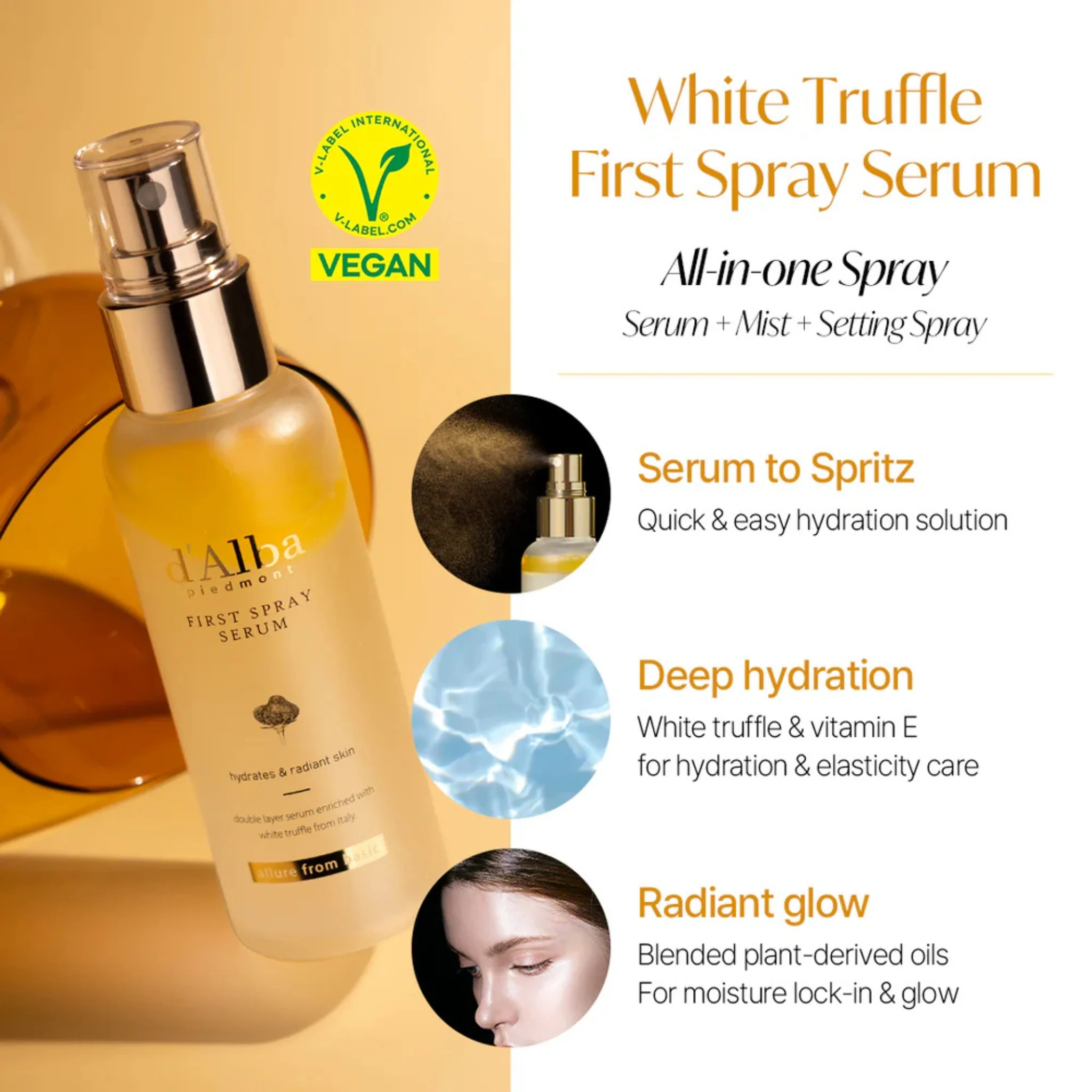D'ALBA White Truffle First Spray Serum 100ml - Image 4