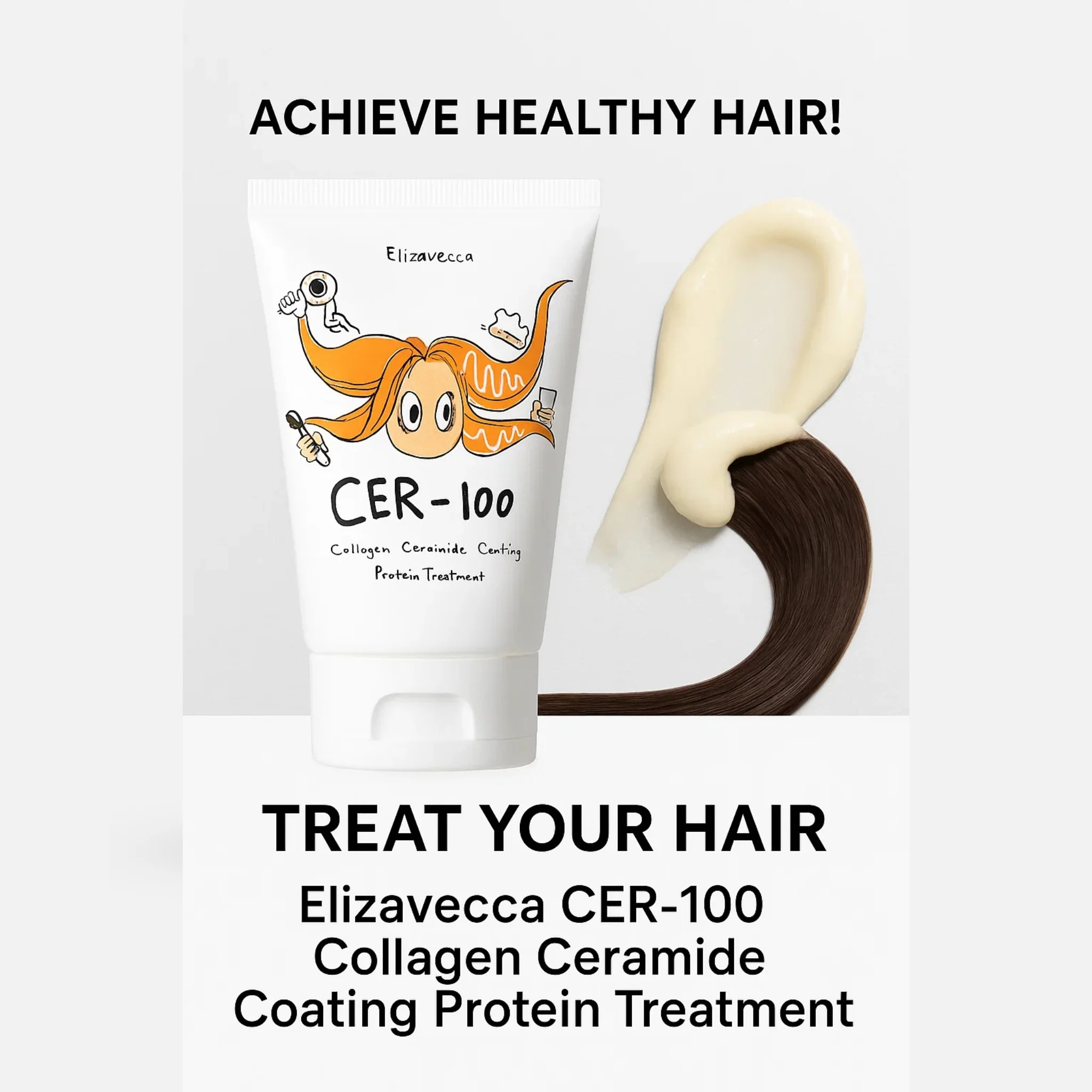 ELIZAVECCA Milky Piggy Collagen Ceramide Coating Protein Hair Treatment 100ml - Image 5