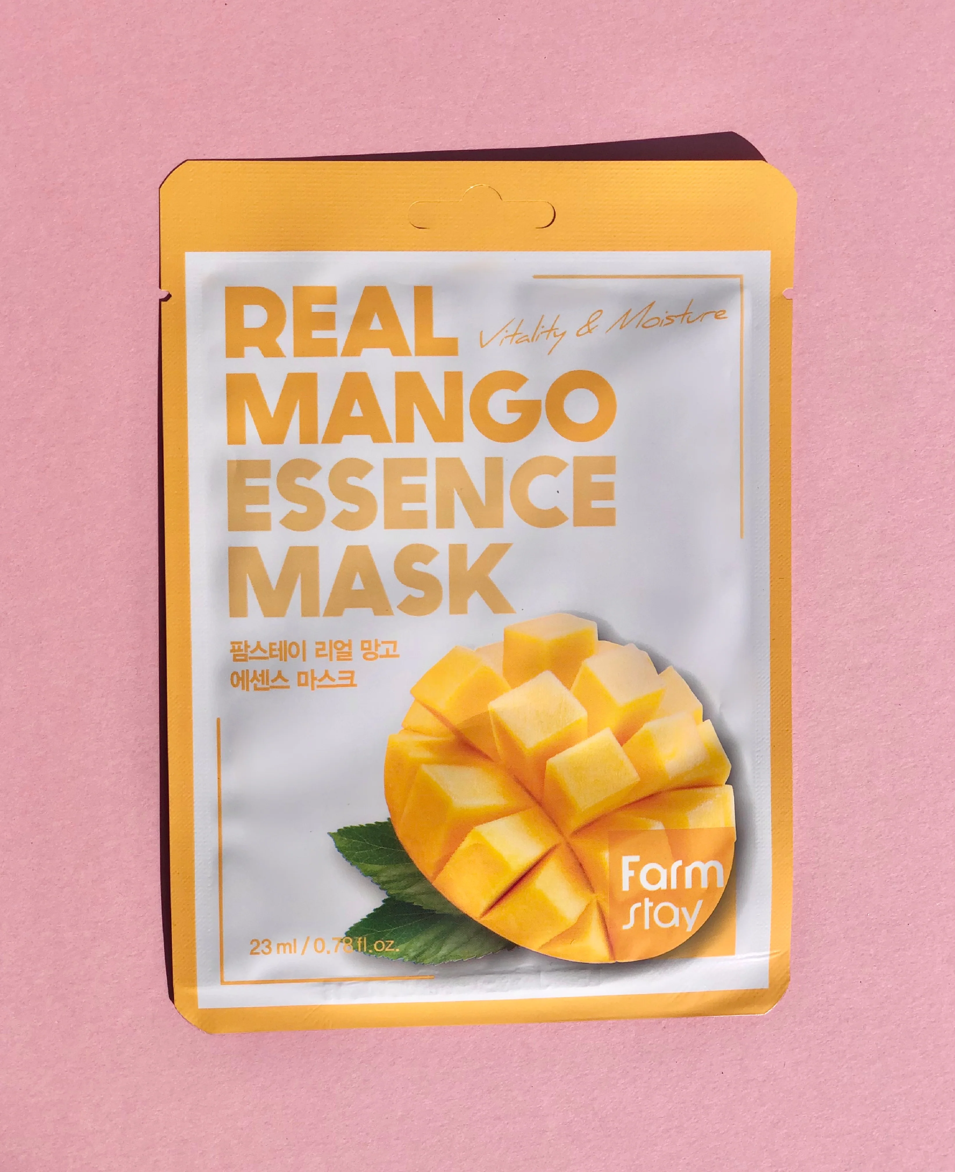 FARM STAY Real Mango Essence Mask Vitality & Moisture Sheet Mask