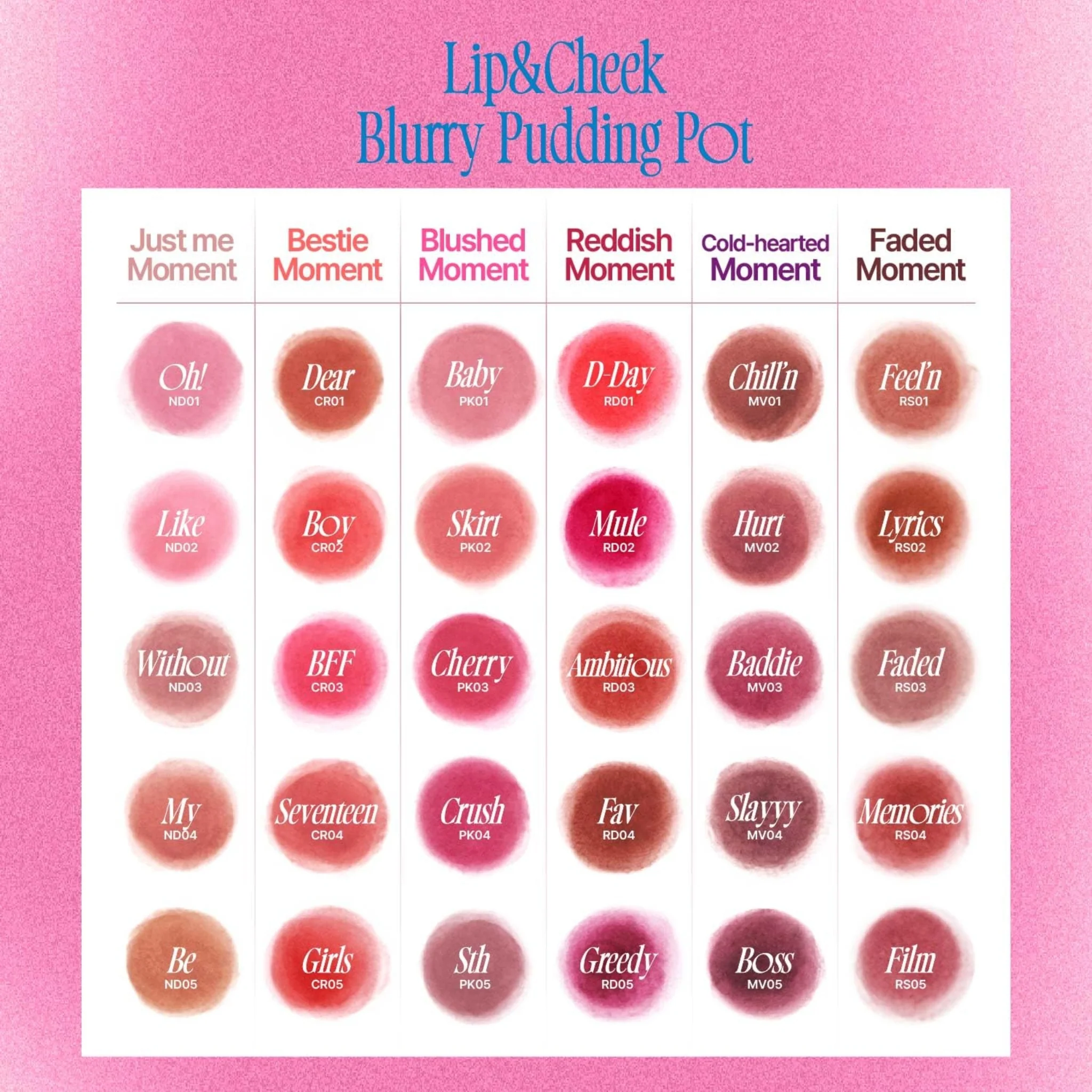 FWEE Lip & Cheek Blurry Pudding Pot (7 Shades) - Image 3