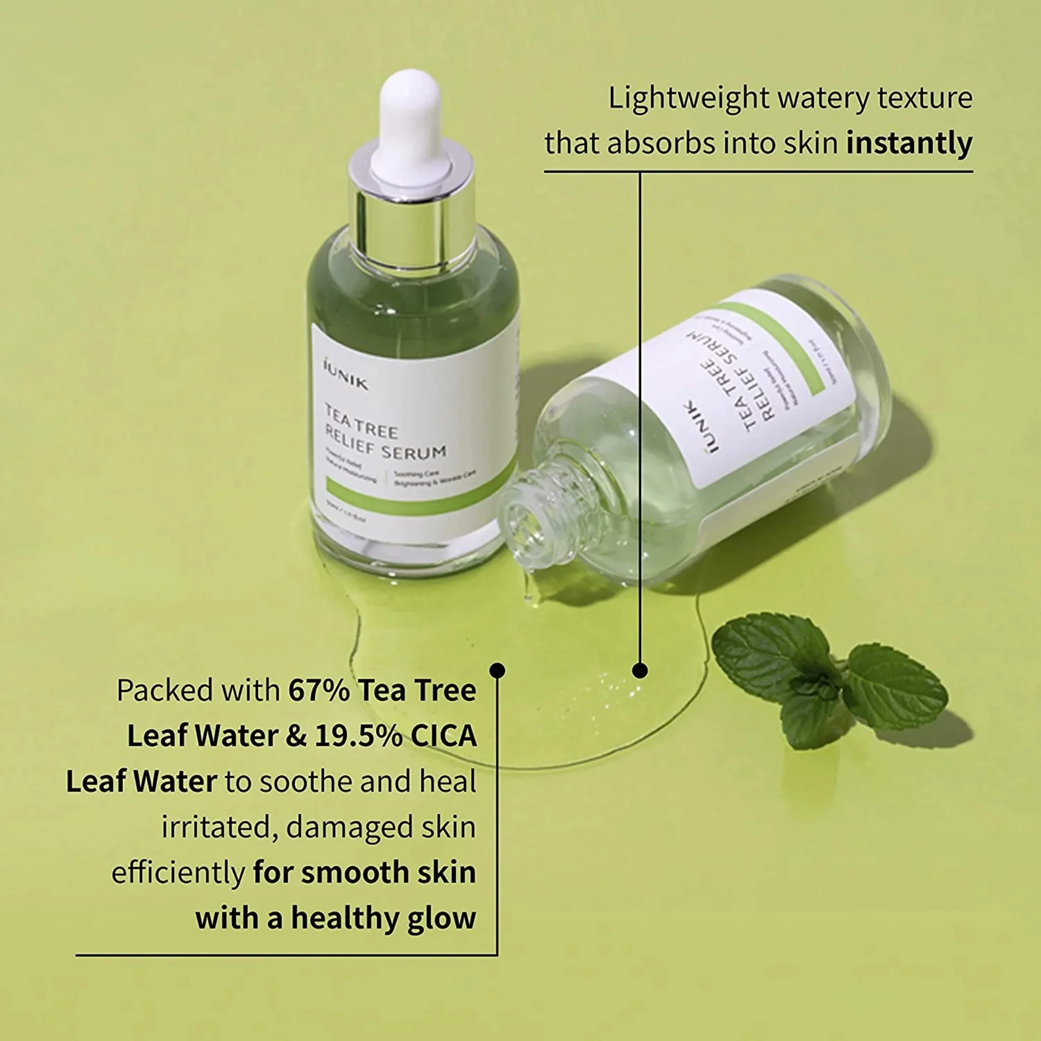 IUNIK Tea Tree Relief Serum 50ml - Image 3