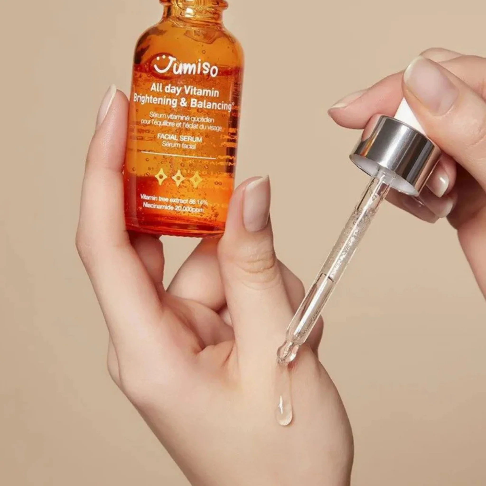 JUMISO All Day Vitamin Brightening & Balancing Facial Serum Trial Size 7ml - Image 4