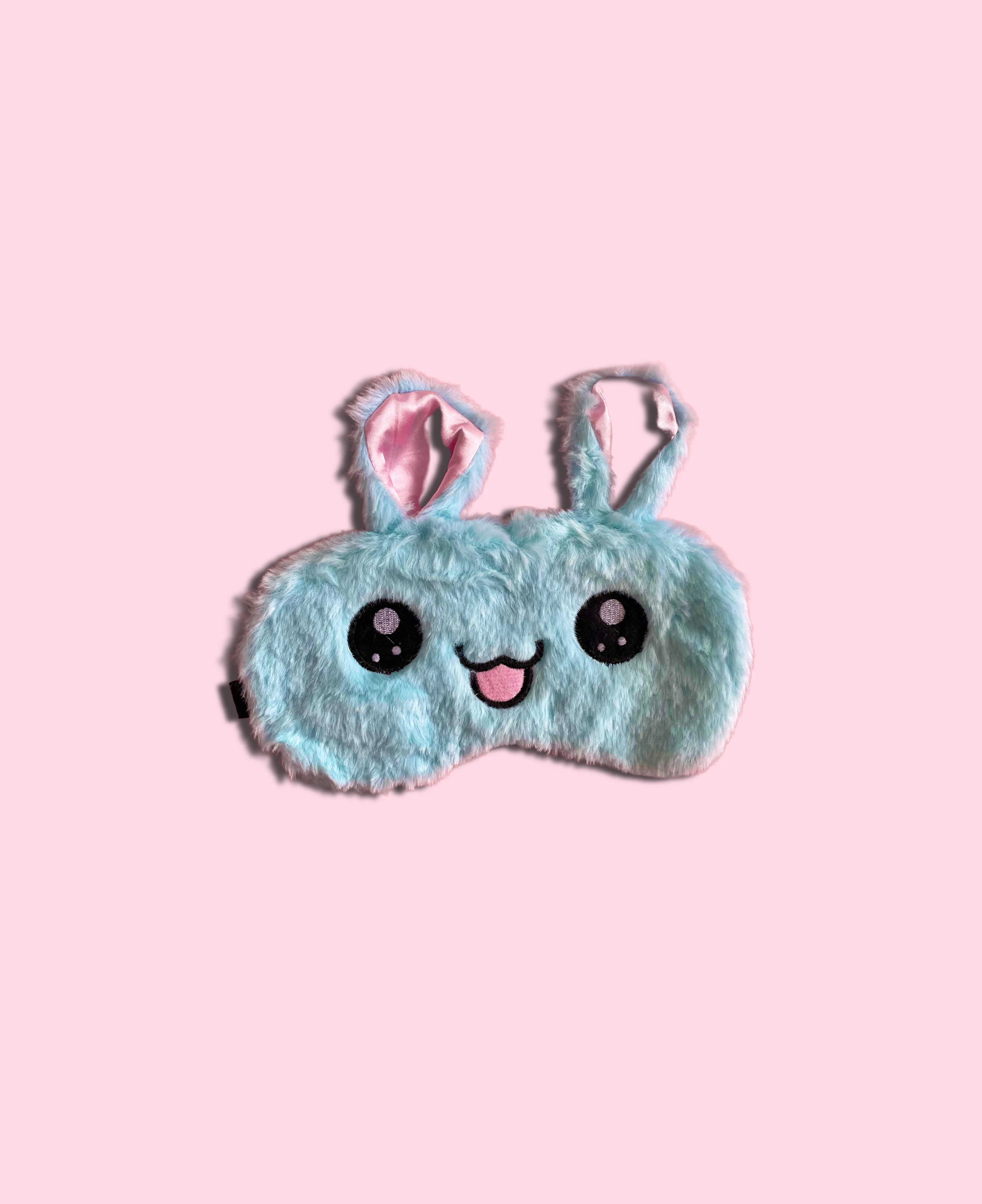 LENGBOX Cute Rabbit Cartoon Plush Sleeping Eye Mask Blue/ Pink