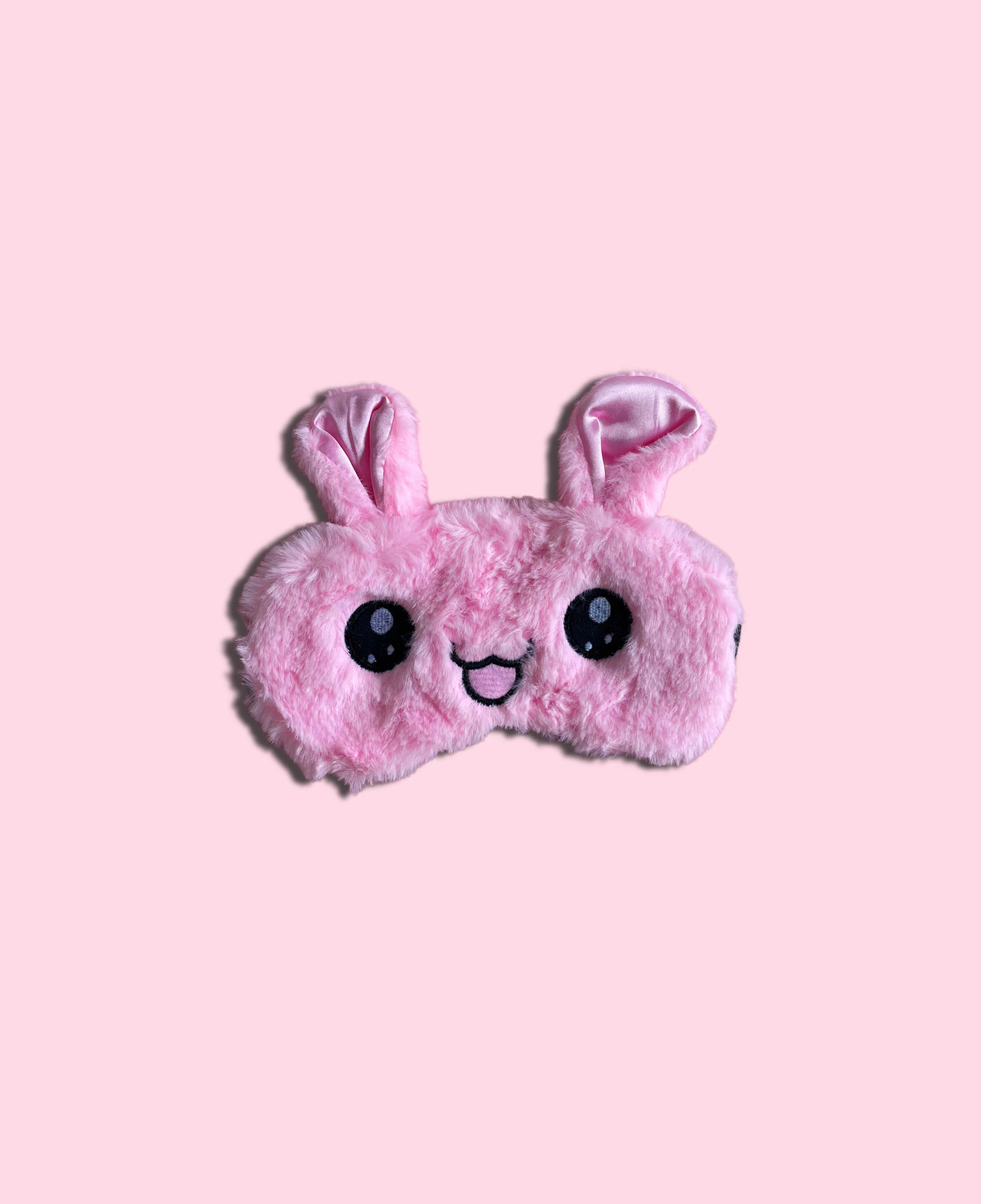 LENGBOX Cute Rabbit Cartoon Plush Sleeping Eye Mask Blue/ Pink - Image 2