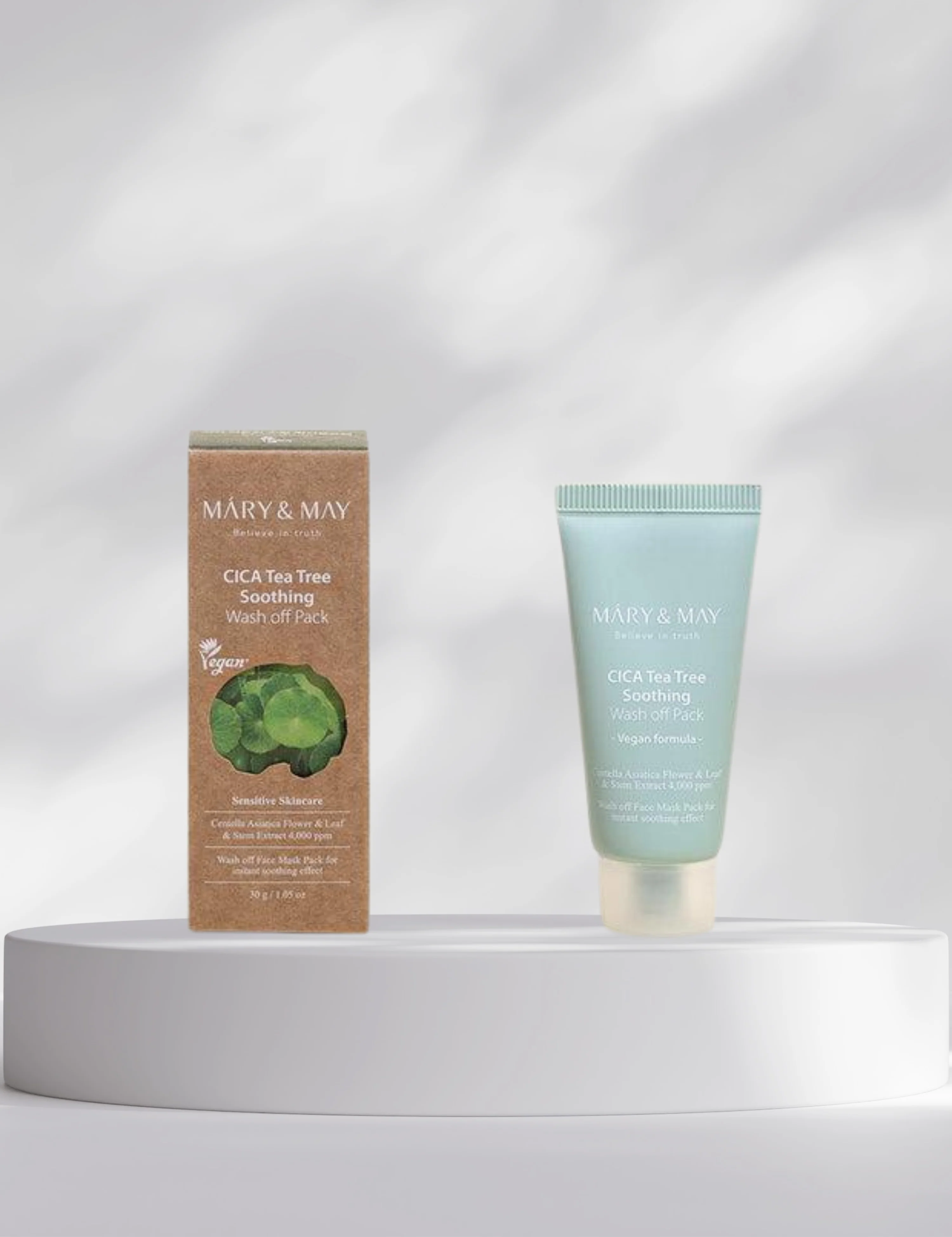 MARY & MAY CICA TeaTree Soothing Wash off Pack 30g / 125g - Image 4
