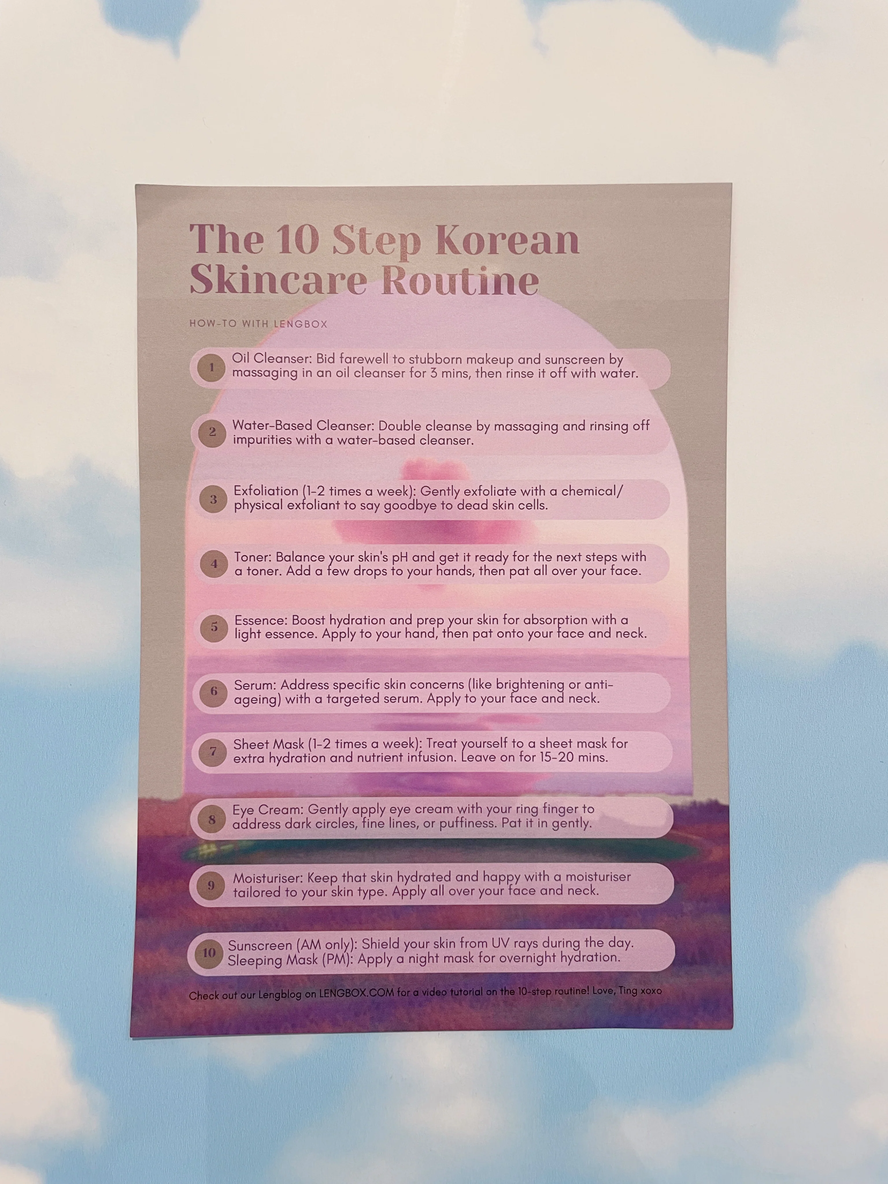 Mini Lengbox 10 Step Korean Skincare Routine Set - Radiance & Glow - Image 3