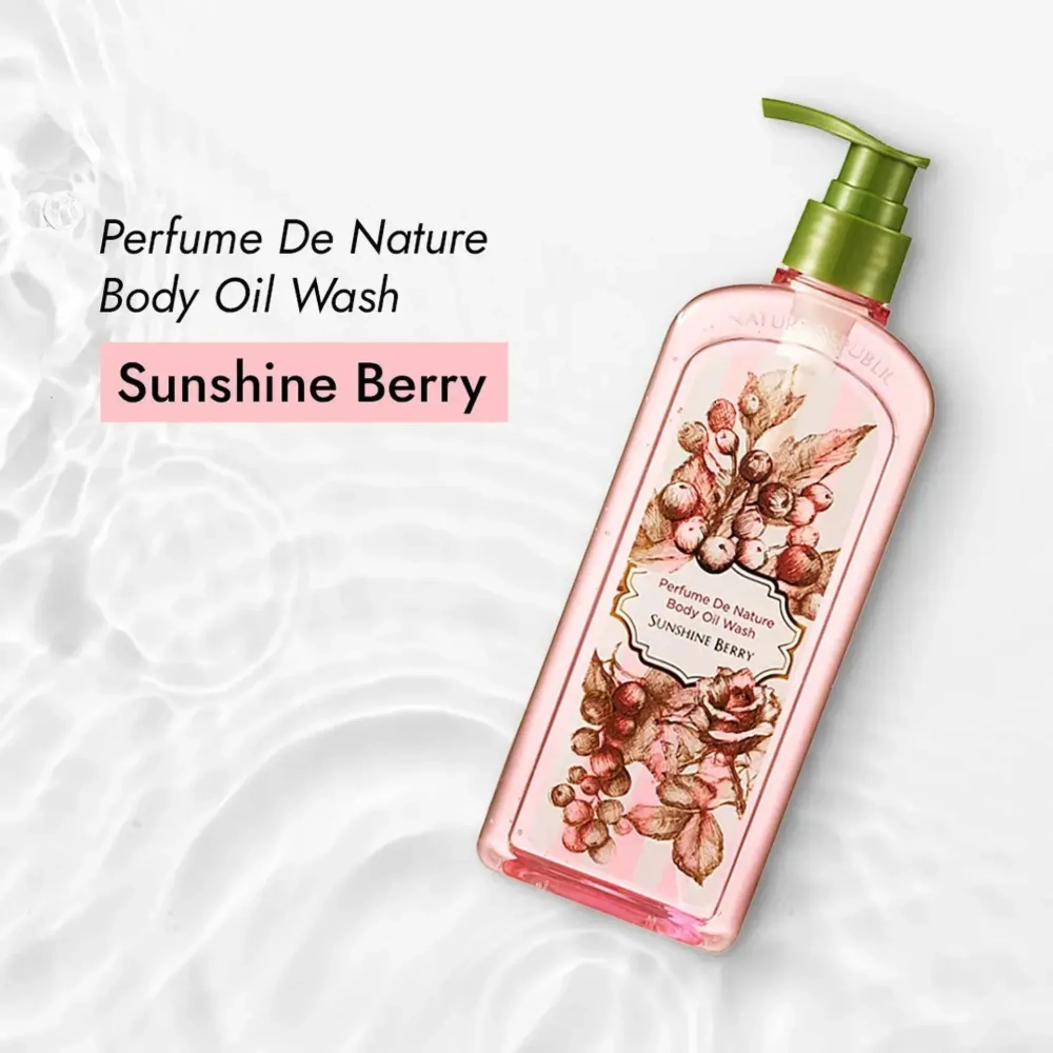 NATURE REPUBLIC Perfume De Nature Body Oil Wash Sunshine Berry 345ml - Image 2