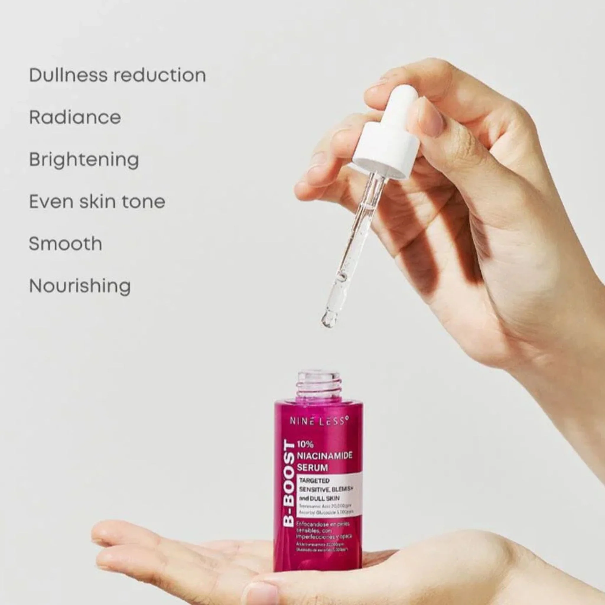 NINE LESS B-Boost 10% Niacinamide Serum Trial Sachet 2ml - Image 4