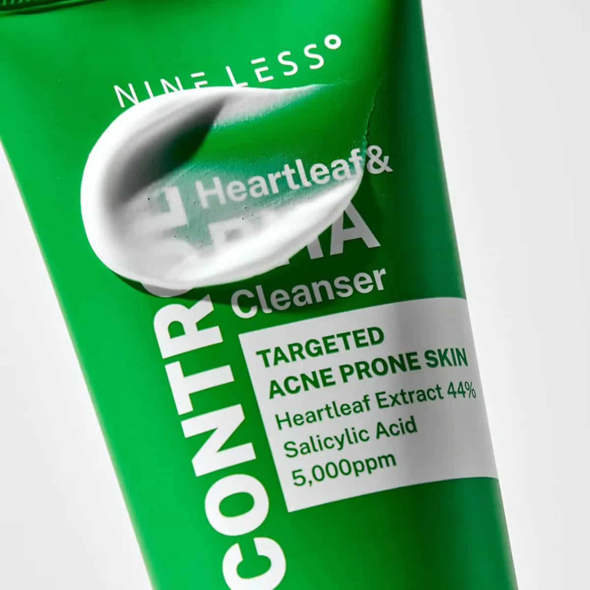 NINE LESS A-Control Heartleaf & BHA Cleanser 120ml / 25ml - Image 4