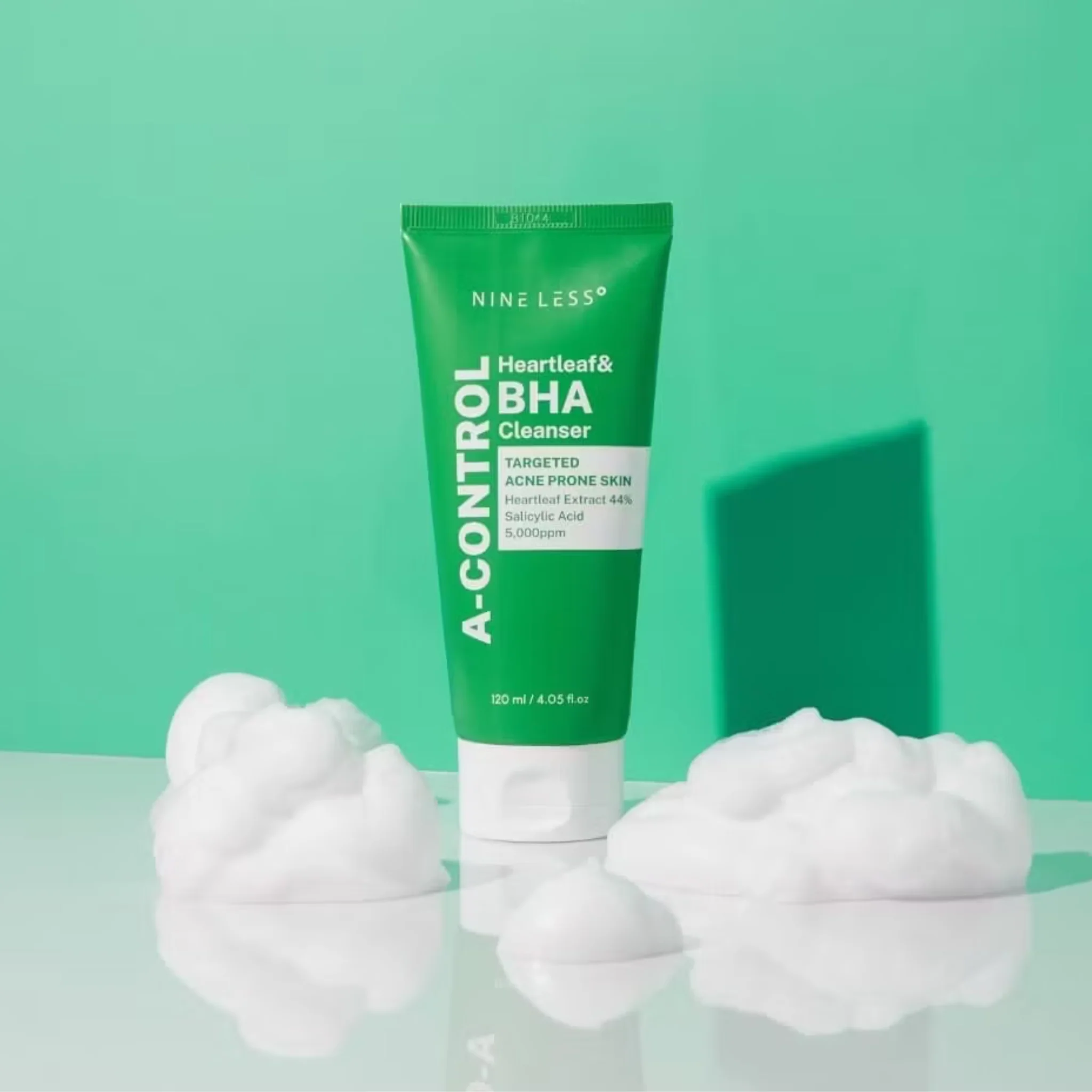 NINE LESS A-Control Heartleaf & BHA Cleanser 120ml / 25ml - Image 5