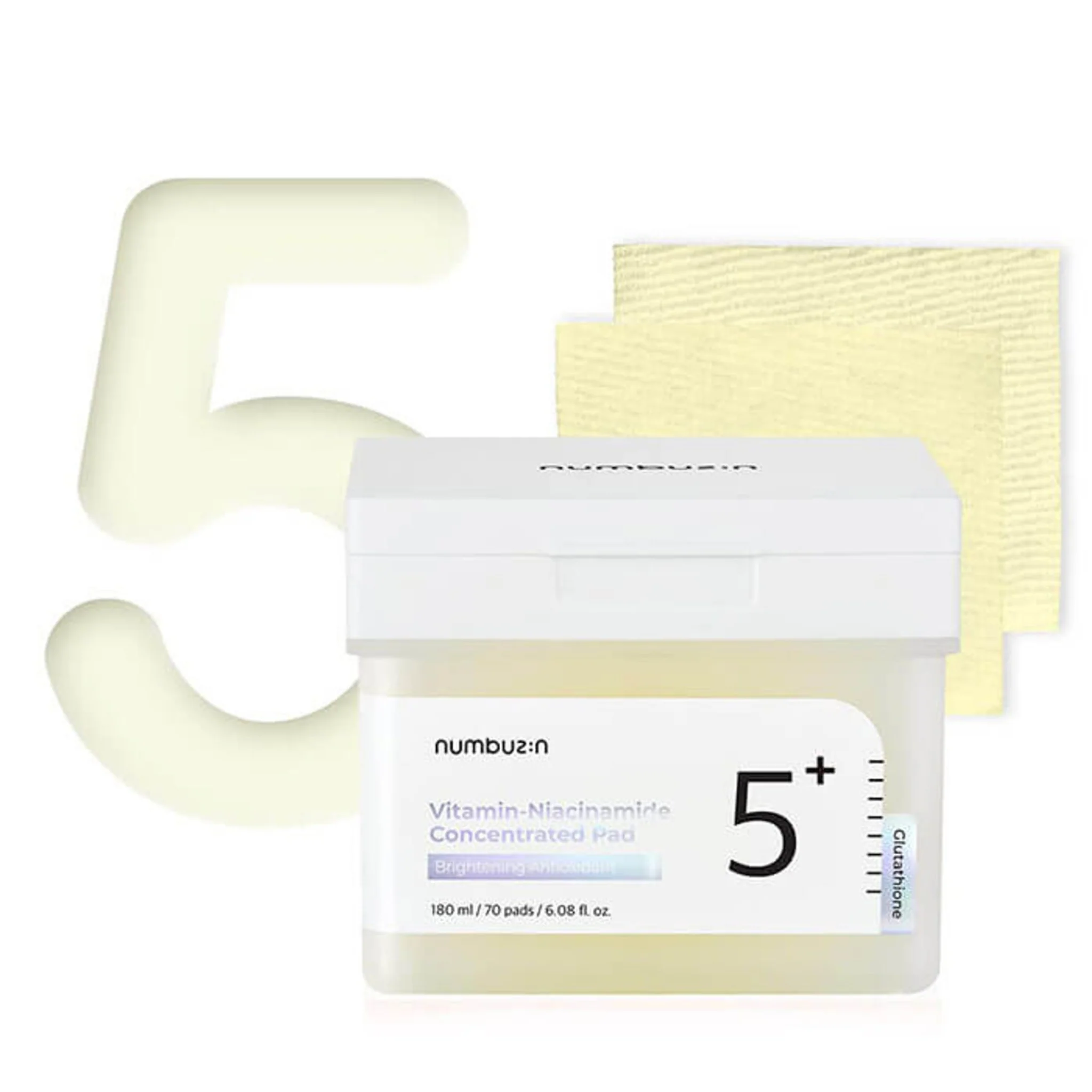 NUMBUZIN No.5 Vitamin-Niacinamide Concentrated Pad 180ml (70Pads) - Image 4