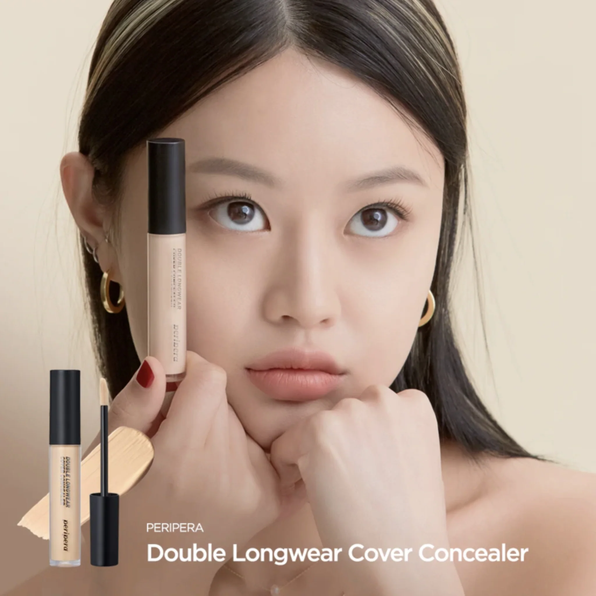 PERIPERA Double Longwear Cover Concealer # 01 Pure Ivory - Image 5