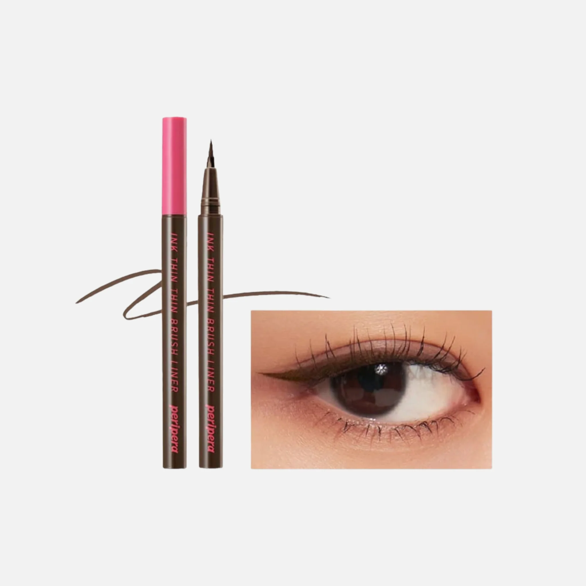 PERIPERA Ink Thin Thin Brush Liner 02 Brown Film - Image 4