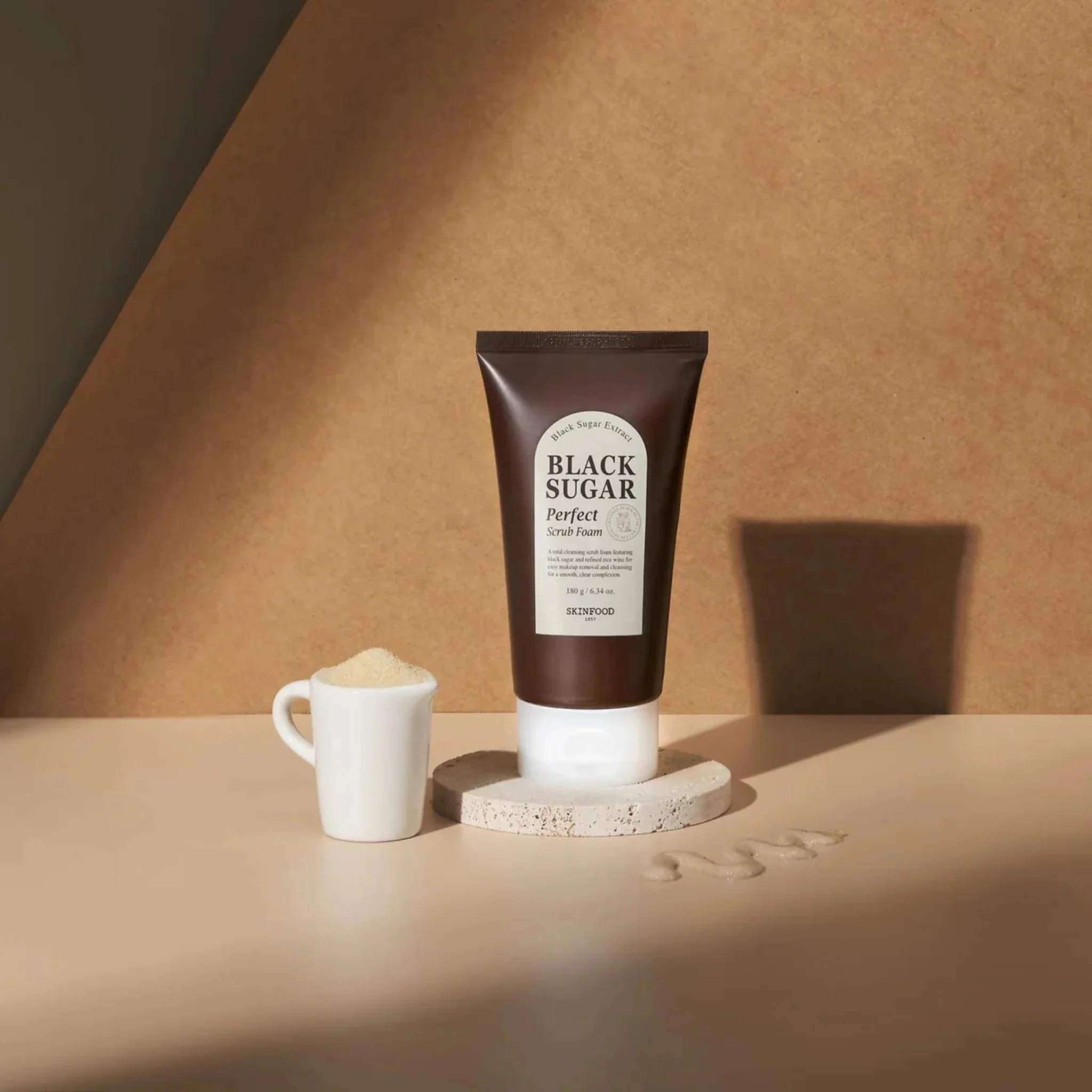SKINFOOD Black Sugar Perfect Scrub Foam 180ml - Image 2