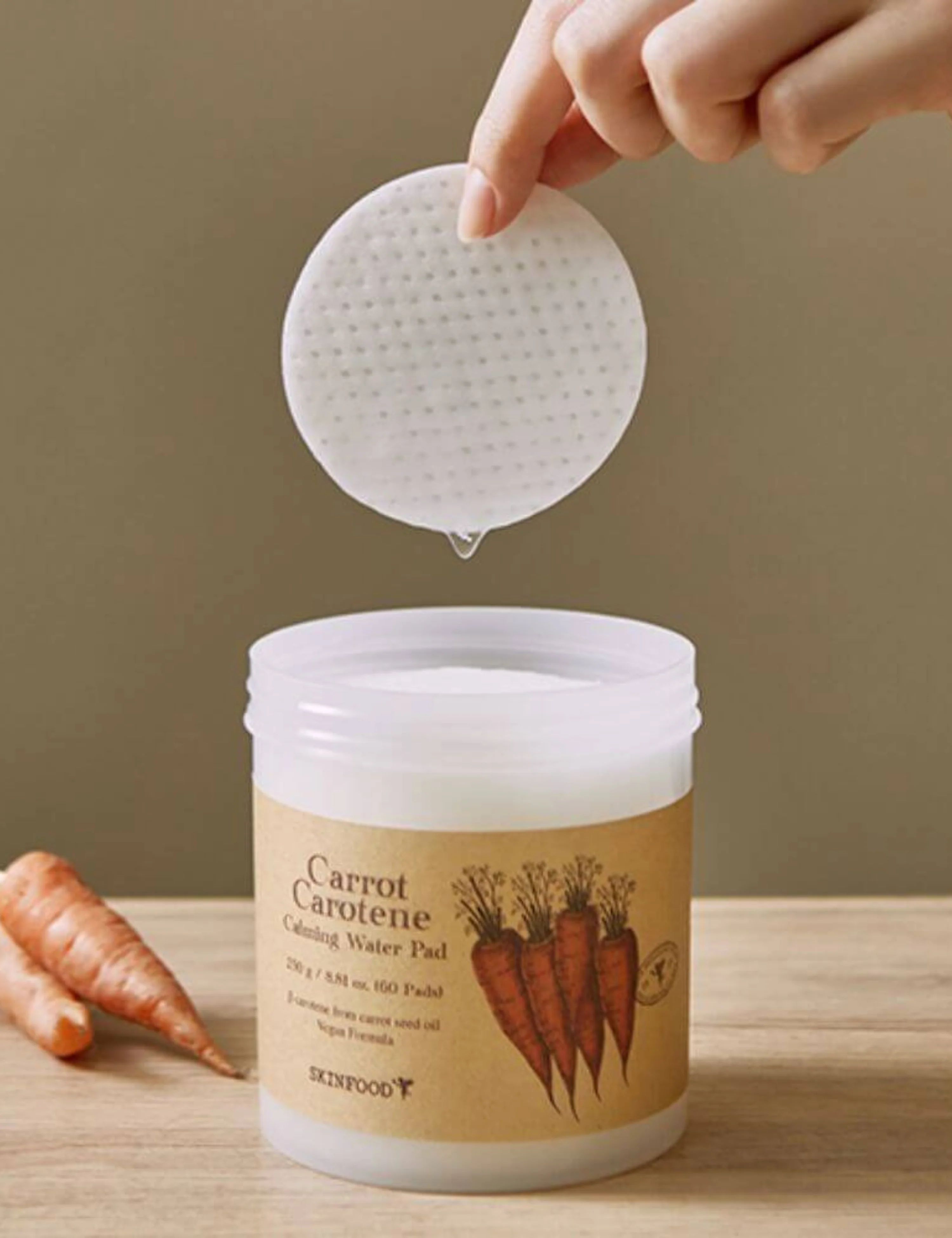 SKINFOOD Carrot Carotene Calming Water Pad 60ea - Image 2