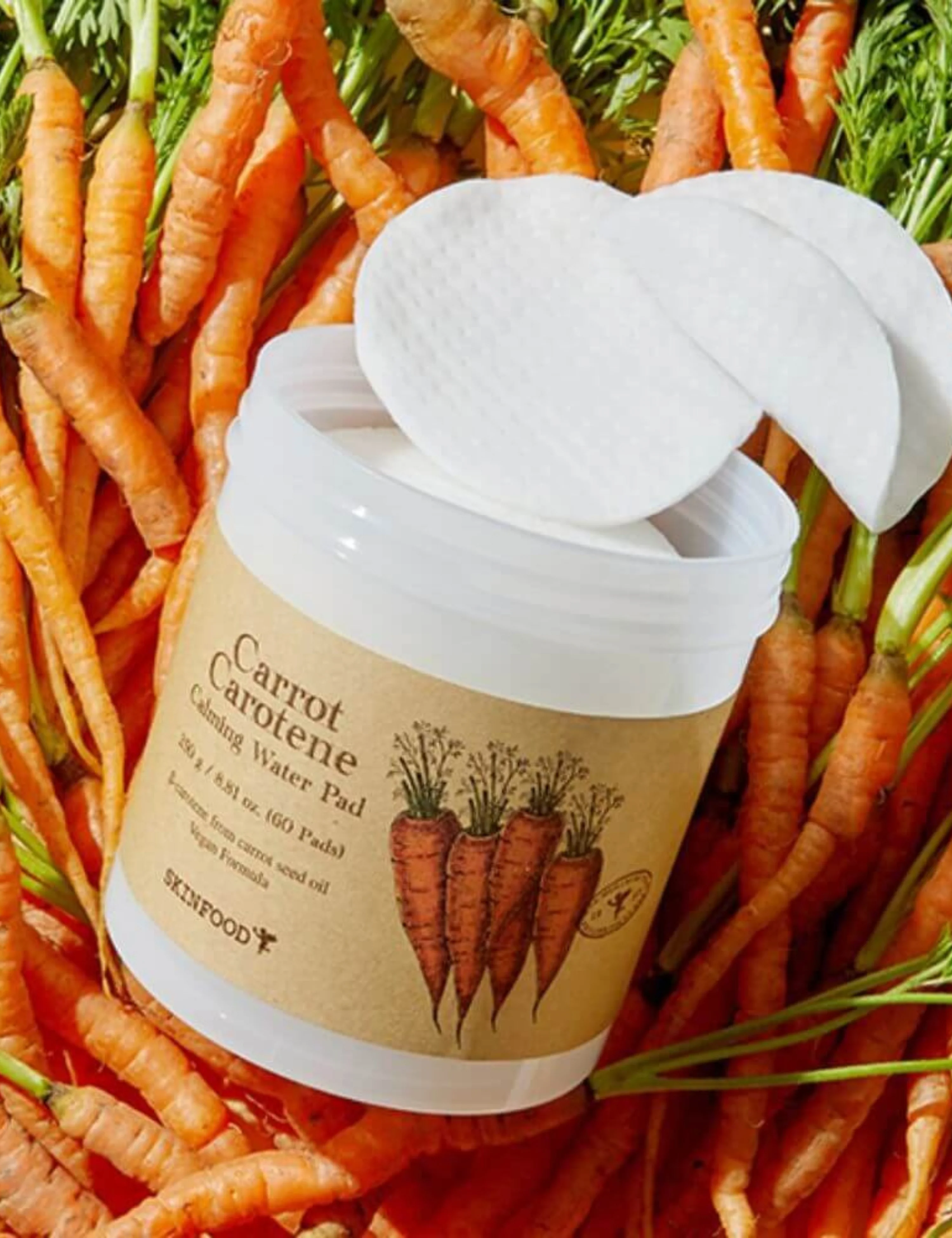 SKINFOOD Carrot Carotene Calming Water Pad 60ea - Image 3