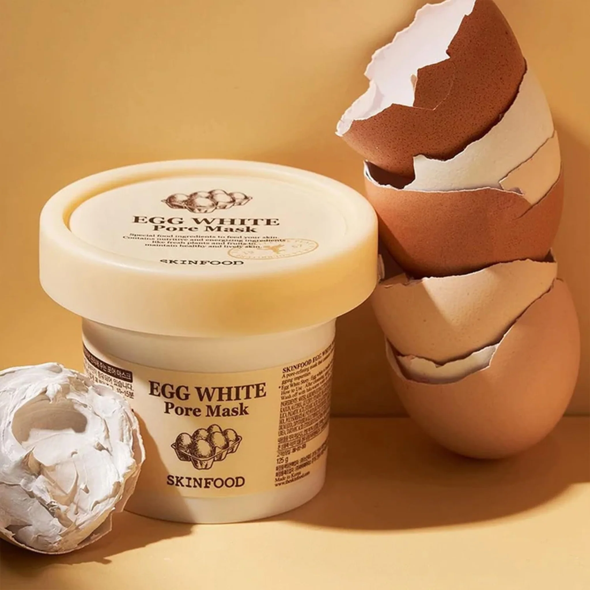SKINFOOD Egg White Pore Wash Off Mask 120g - Image 2