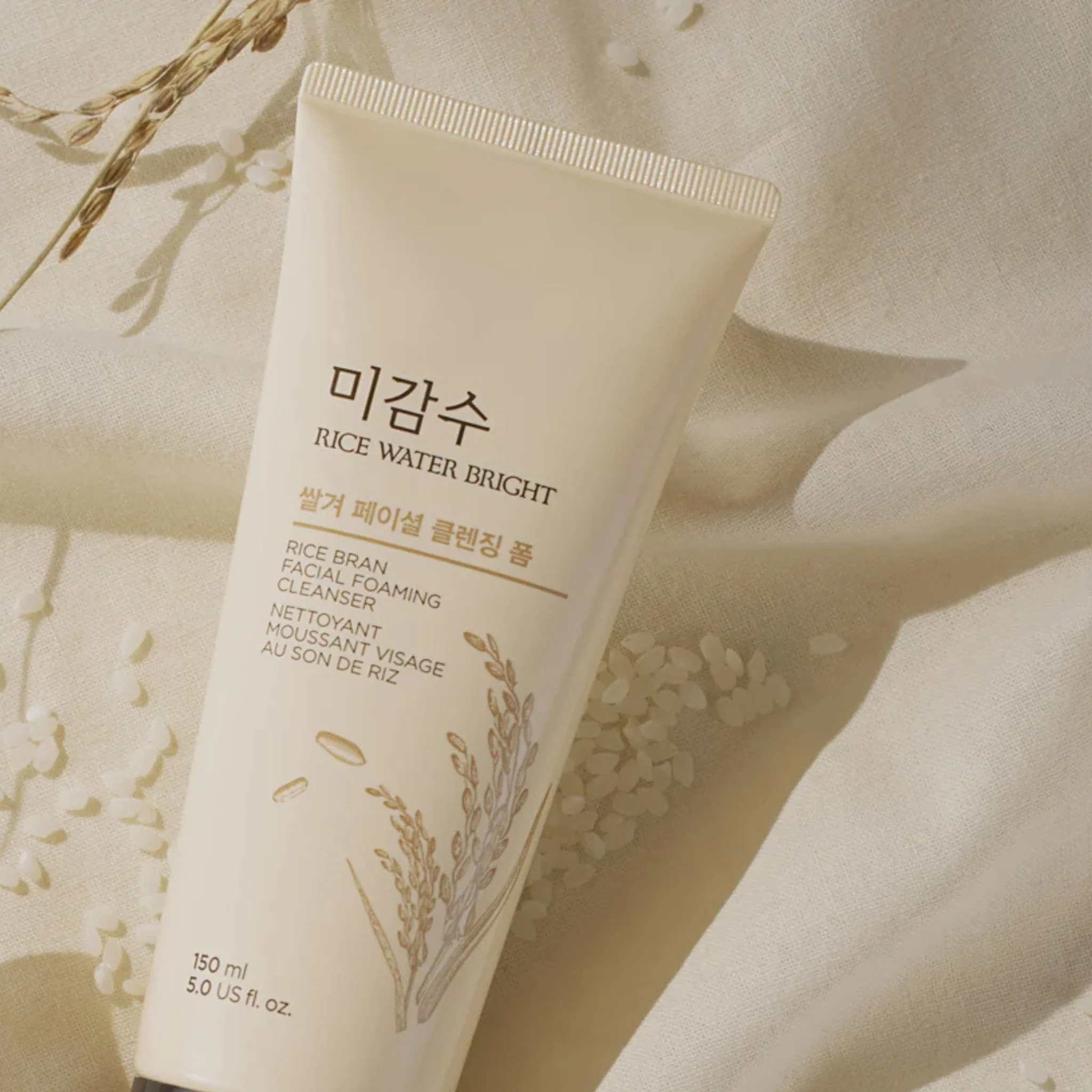 THE FACE SHOP Rice Water Bright Rice Bran Foaming Cleanser 150ml - Image 2