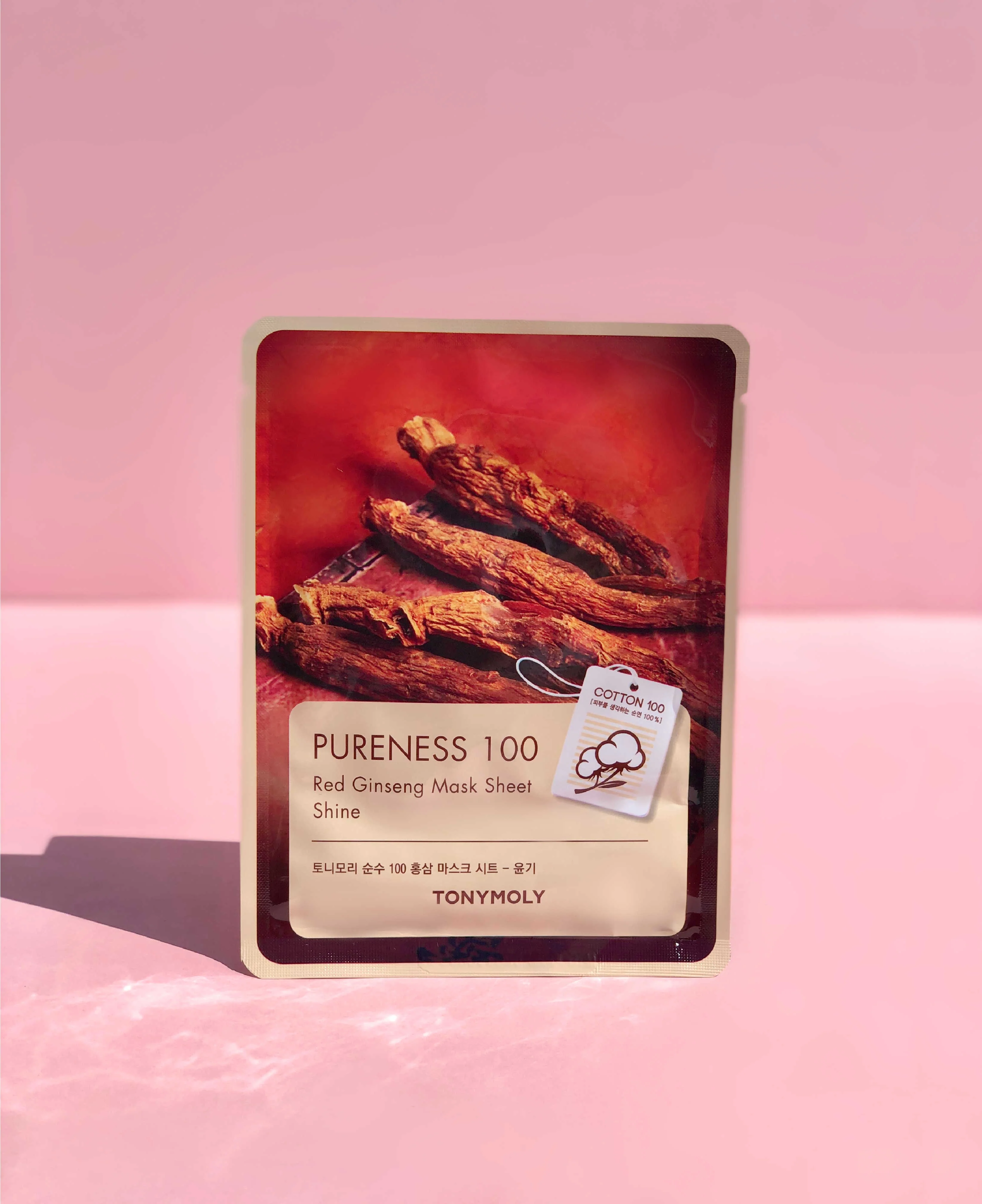 TONYMOLY Red Ginseng Pureness 100 Mask Sheet Shine